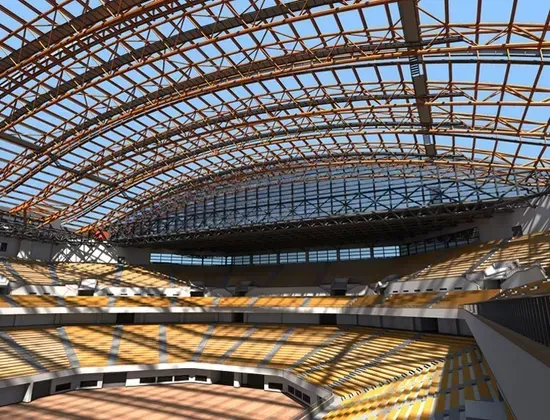 Large Span Steel Space Frame մարզադաշտ