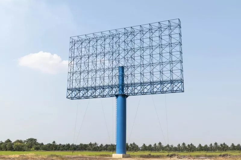 Պողպատե գովազդային վահանակի կառուցվածք